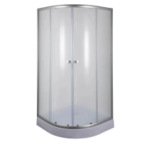 Душова кабіна PLAIN-SCT-02-FB/90x90x195/низький піддон/матове скло 4мм/SATIN (MI6896)